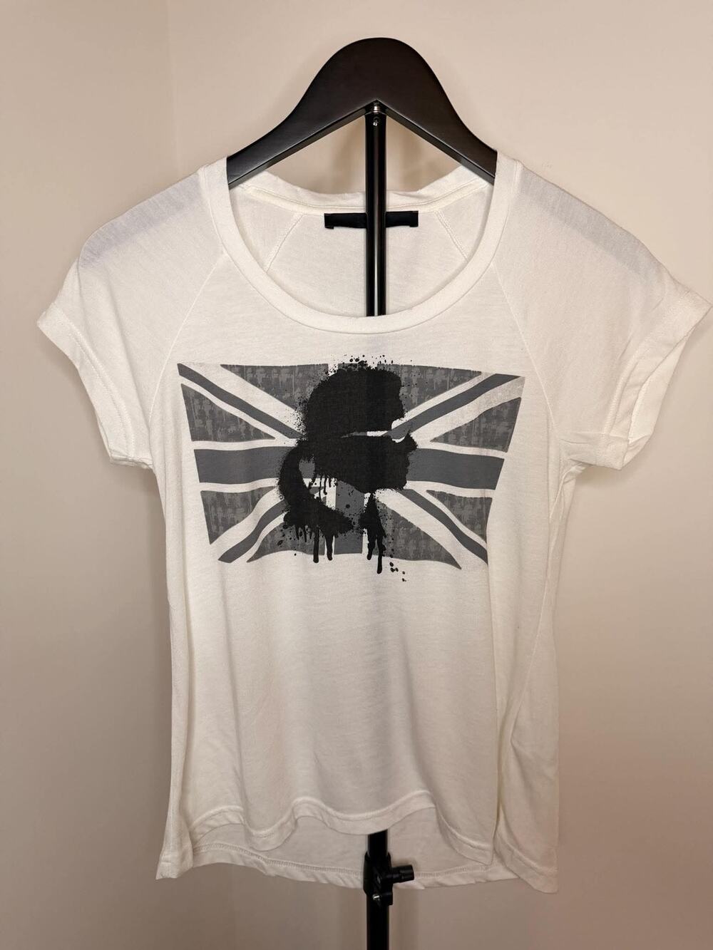 Karl Lagerfeld Union Jack Skull Graphic T-Shirt XS